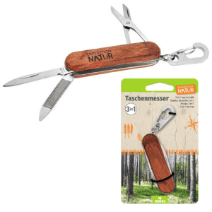 moses Natur Mini-Taschenmesser 3 in 1