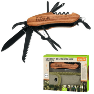 moses Natur Outdoor-Taschenmesser Holz