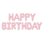 Partydeco Folienballon Happy Birthday rosa