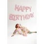 Partydeco Folienballon Happy Birthday rosa