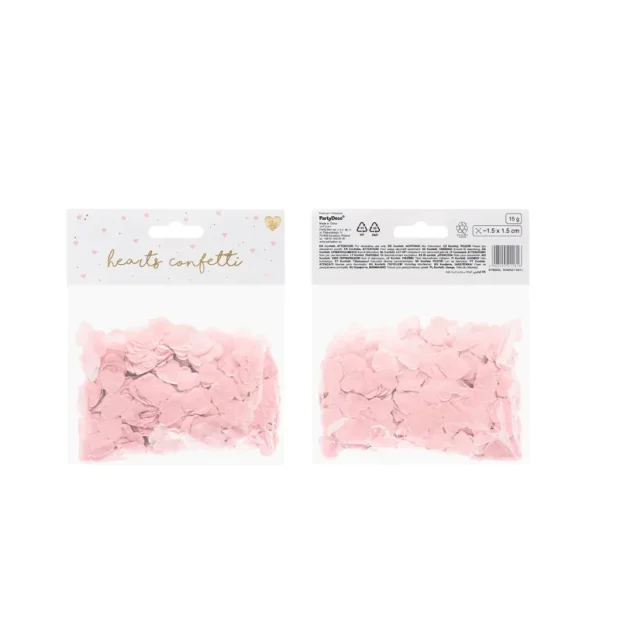 Partydeco Konfetti Herzen rosa