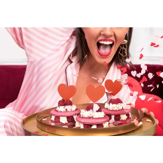 Partydeco Konfetti Herzen rosa