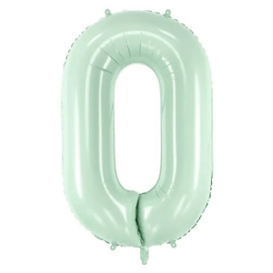 Partydeco Folienballon Zahl 0 grün