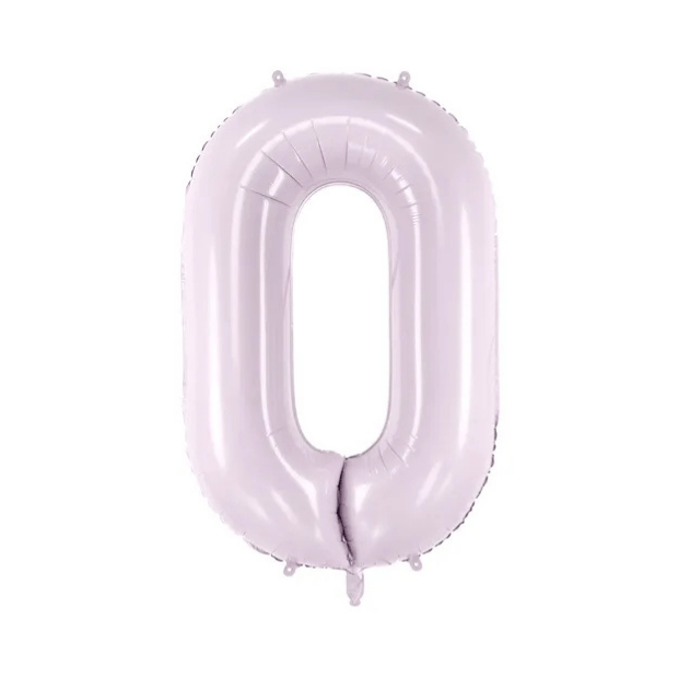 Partydeco Folienballon Zahl 0 lila