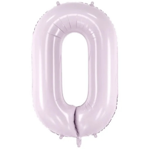 Partydeco Folienballon Zahl 0 lila