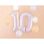 Partydeco Folienballon Zahl 0 lila