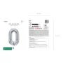 Partydeco Folienballon Zahl 0 silber