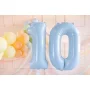 Partydeco Folienballon Zahl 0 hellblau