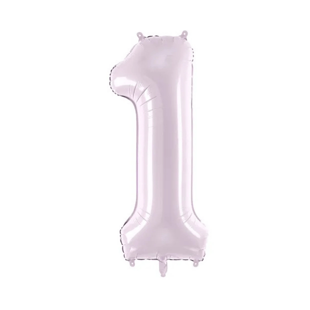 Partydeco Folienballon Zahl 1 lila