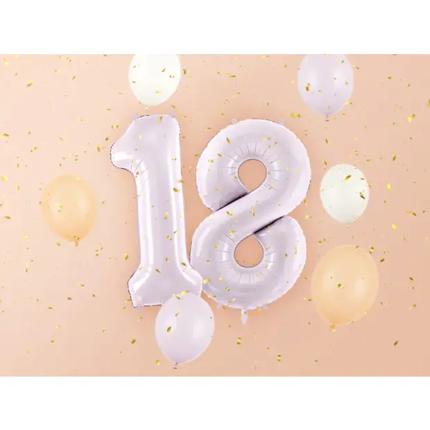 Partydeco Folienballon Zahl 1 lila