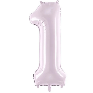 Partydeco Folienballon Zahl 1 lila