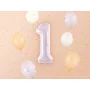 Partydeco Folienballon Zahl 1 lila