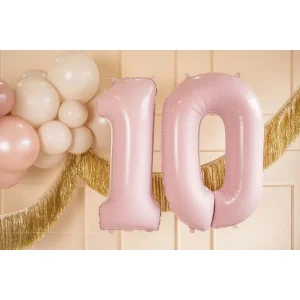 Partydeco Folienballon Zahl 1 hellrosa