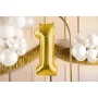 Partydeco Folienballon Zahl 1 gold