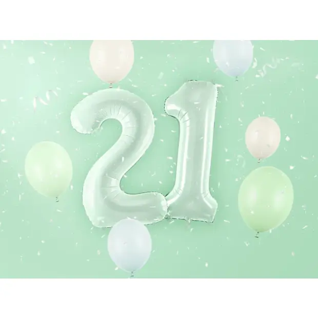 Partydeco Folienballon Zahl 2 grün