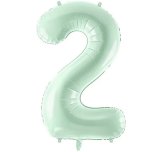 Partydeco Folienballon Zahl 2 grün