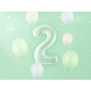 Partydeco Folienballon Zahl 2 grün