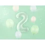 Partydeco Folienballon Zahl 2 grün