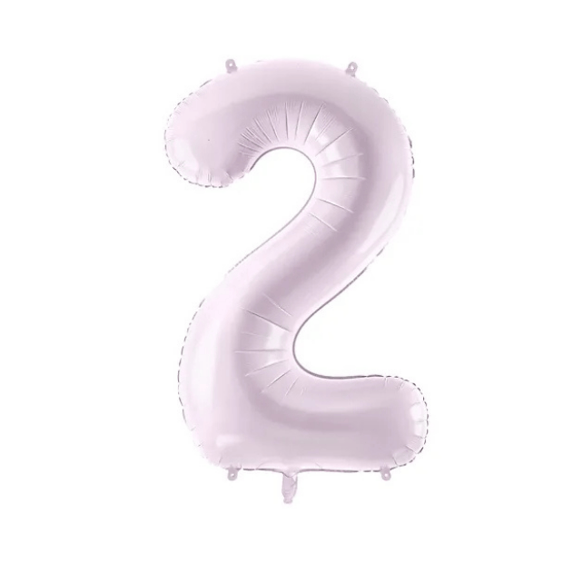 Partydeco Folienballon Zahl 2 lila