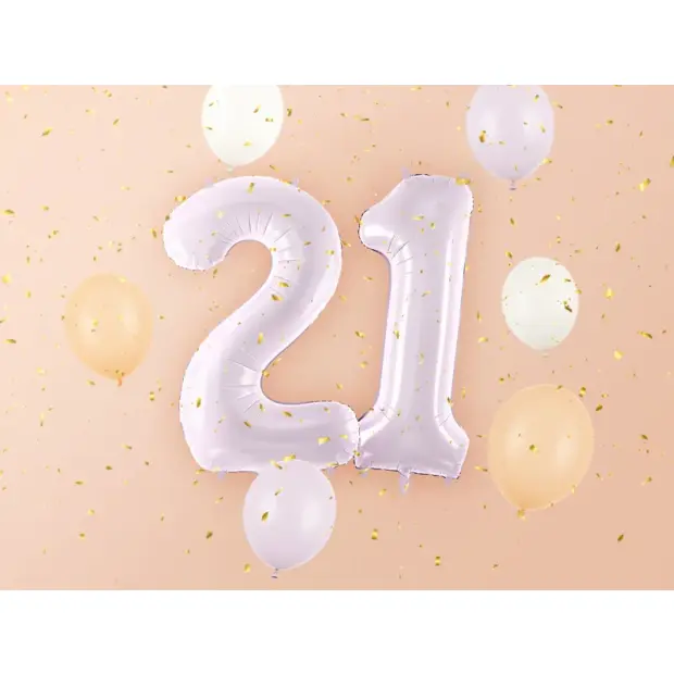 Partydeco Folienballon Zahl 2 lila