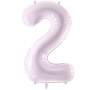 Partydeco Folienballon Zahl 2 lila