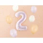 Partydeco Folienballon Zahl 2 lila