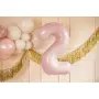 Partydeco Folienballon Zahl 2 hellrosa