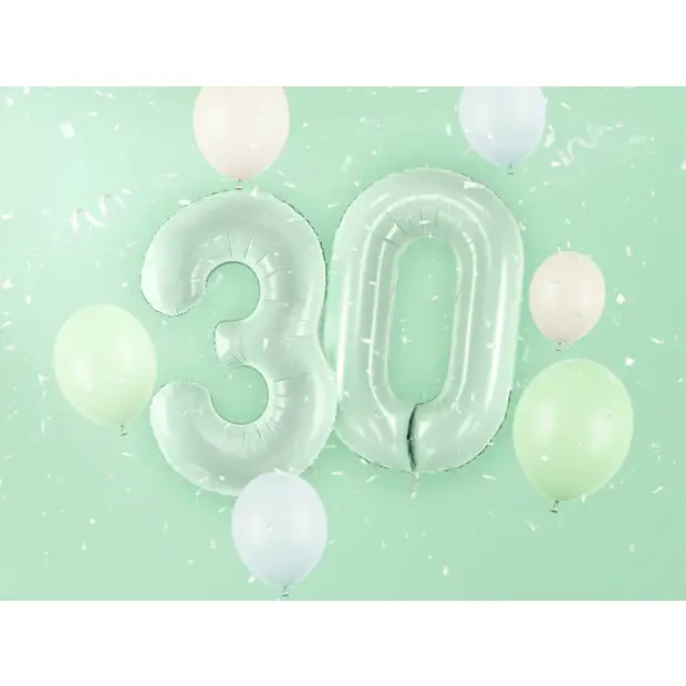 Partydeco Folienballon Zahl 3 grün