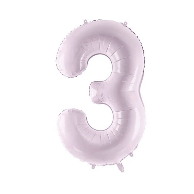 Partydeco Folienballon Zahl 3 lila