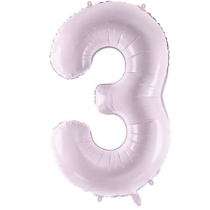 Partydeco Folienballon Zahl 3 lila