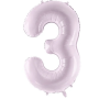 Partydeco Folienballon Zahl 3 lila
