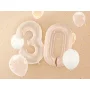 Partydeco Folienballon Zahl 3 beige dunkel