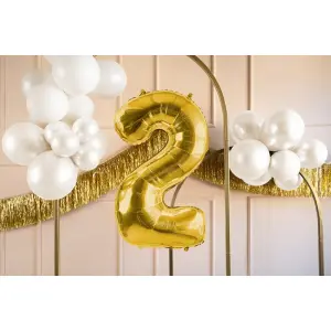 Partydeco Folienballon Zahl 2 gold