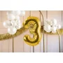 Partydeco Folienballon Zahl 3 gold