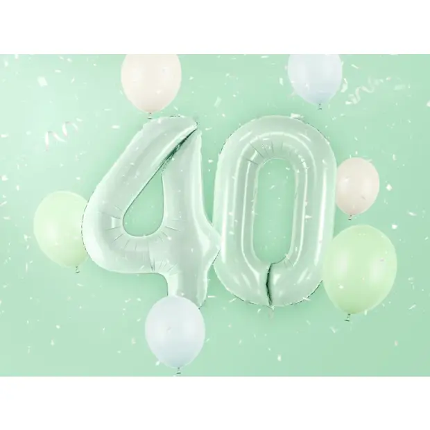 Partydeco Folienballon Zahl 4 grün