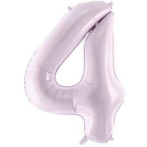 Partydeco Folienballon Zahl 4 lila