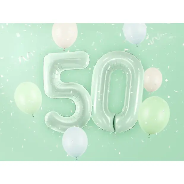 Partydeco Folienballon Zahl 5 grün