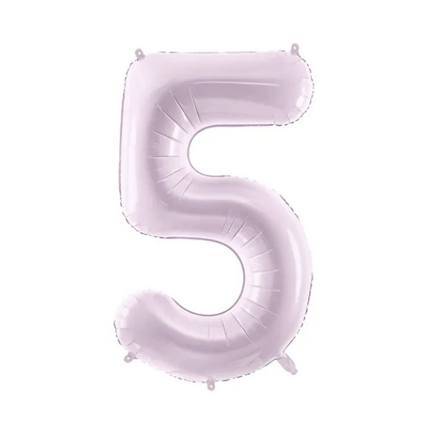 Partydeco Folienballon Zahl 5 lila