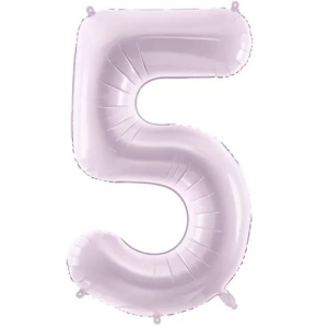 Partydeco Folienballon Zahl 5 lila