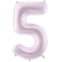 Partydeco Folienballon Zahl 5 lila