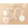 Partydeco Folienballon Zahl 5 beige dunkel