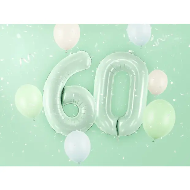 Partydeco Folienballon Zahl 6 grün