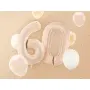 Partydeco Folienballon Zahl 6 beige dunkel