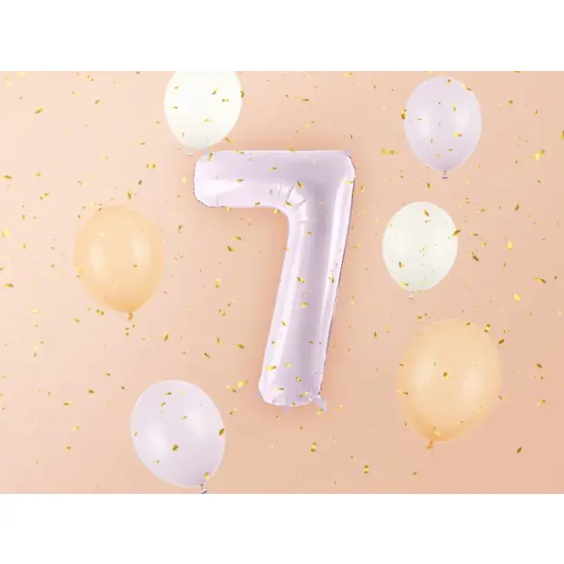 Partydeco Folienballon Zahl 7 lila