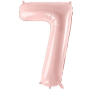 Partydeco Folienballon Zahl 7 hellrosa