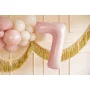 Partydeco Folienballon Zahl 7 hellrosa