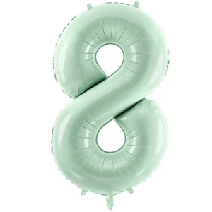 Partydeco Folienballon Zahl 8 grün
