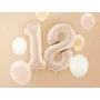 Partydeco Folienballon Zahl 8 beige dunkel