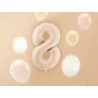 Partydeco Folienballon Zahl 8 beige dunkel