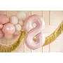 Partydeco Folienballon Zahl 8 hellrosa